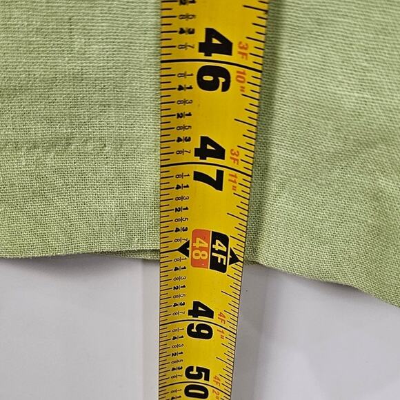 AKC VTG linen 2pc dress short sleeve jacket women's size L lime green dragon fly - Picture 7 of 16